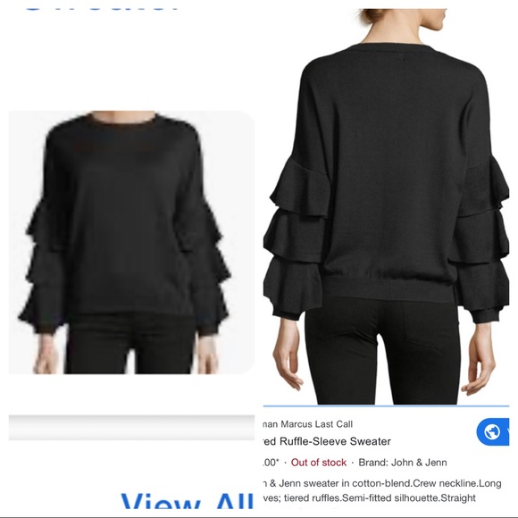 John & Jenn Tiered Ruffle-Sleeve Sweater - Picture 1 of 6
